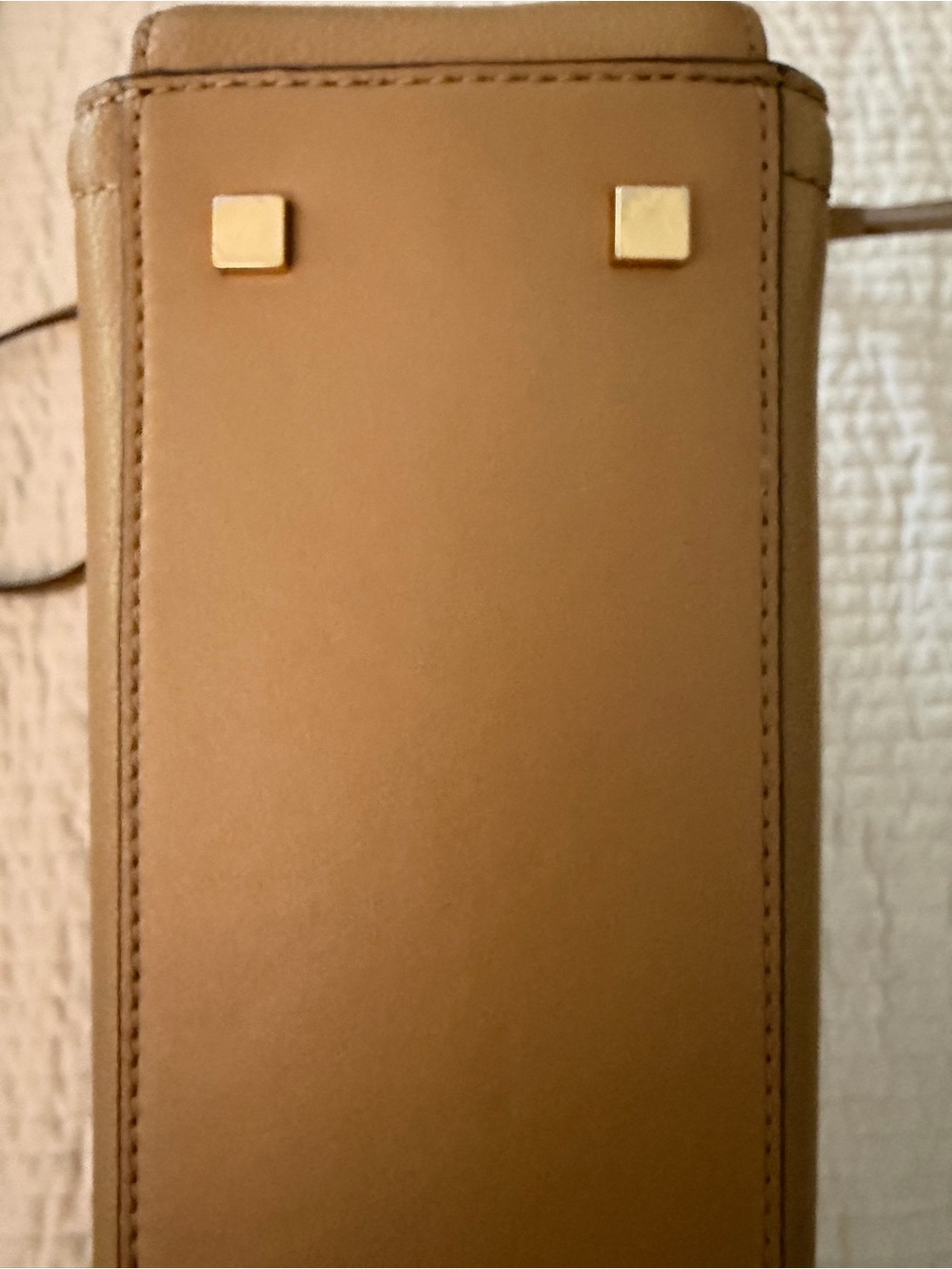 Michael Kors Tan Leather Satchel with Gold MK Charm - Picture 4 of 15
